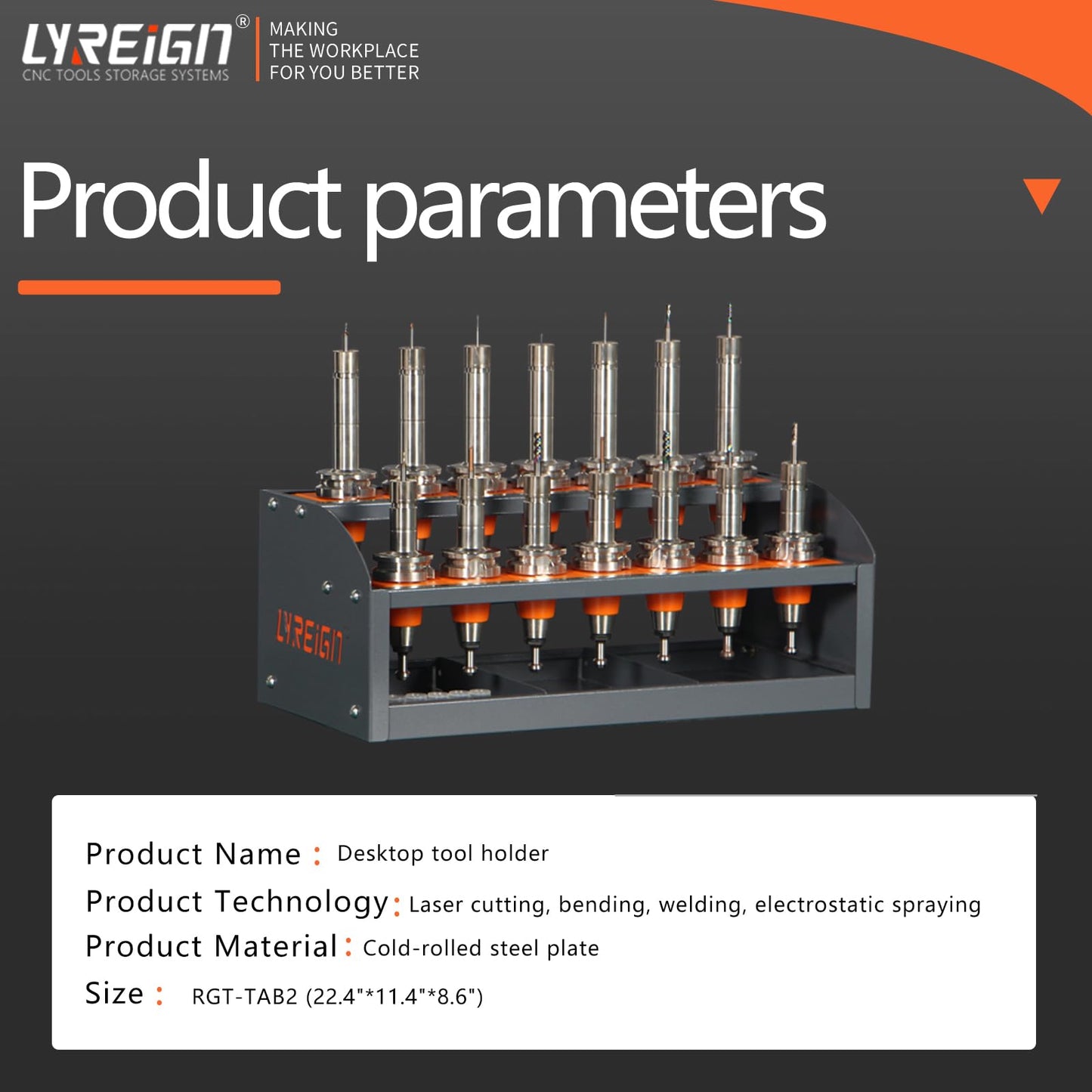 LYREIGN CNC Tool Rack for Workshop Storehouse Airplane Car Furniture Make, CNC Tool Holder on Desktop Placed, CNC Tool Storage Rack Placed on The Desktop