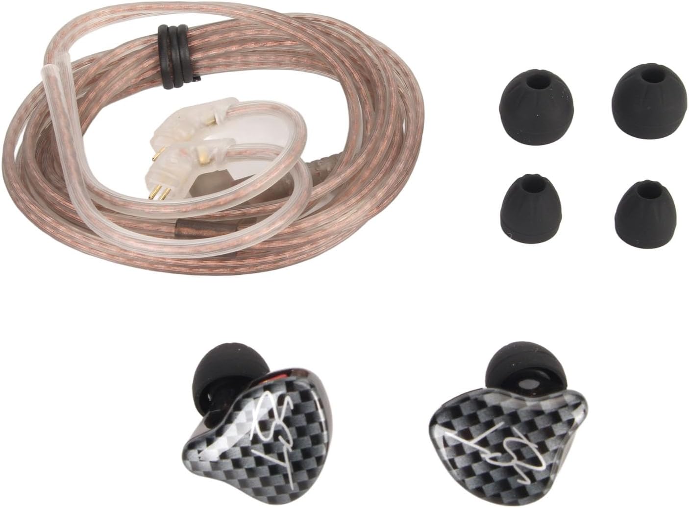 3.5mm 0.75mm 1BA 1DD Mp3 ASHATA Monitor Earbuds in Ear Monitor Headphones with Detachable Cable Right Angle Plug Pin