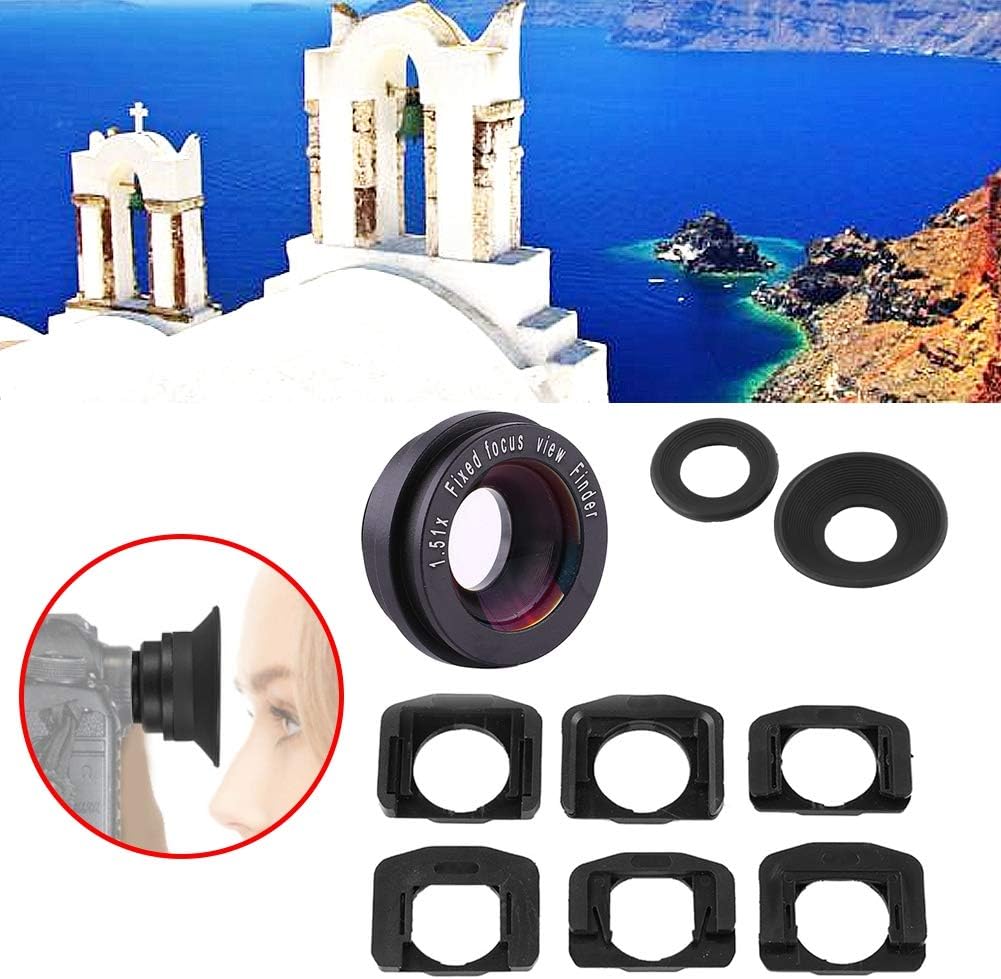 ZZIOLYTHICTRADING 1.5X 6 15mm Fixed Focus Viewfinder Eyepiece Magnifier for DSLR Camera, Durable Eyecup with Mount