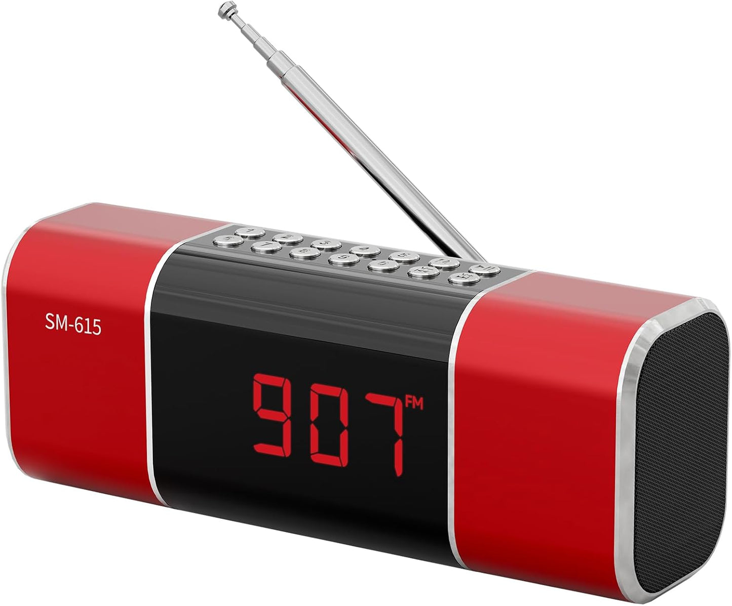 SEMIER MP3 Small Digital FM Radio with Bluetooth Speaker, Portable Rechargeable USB/SD Card Player Radio with Wireless