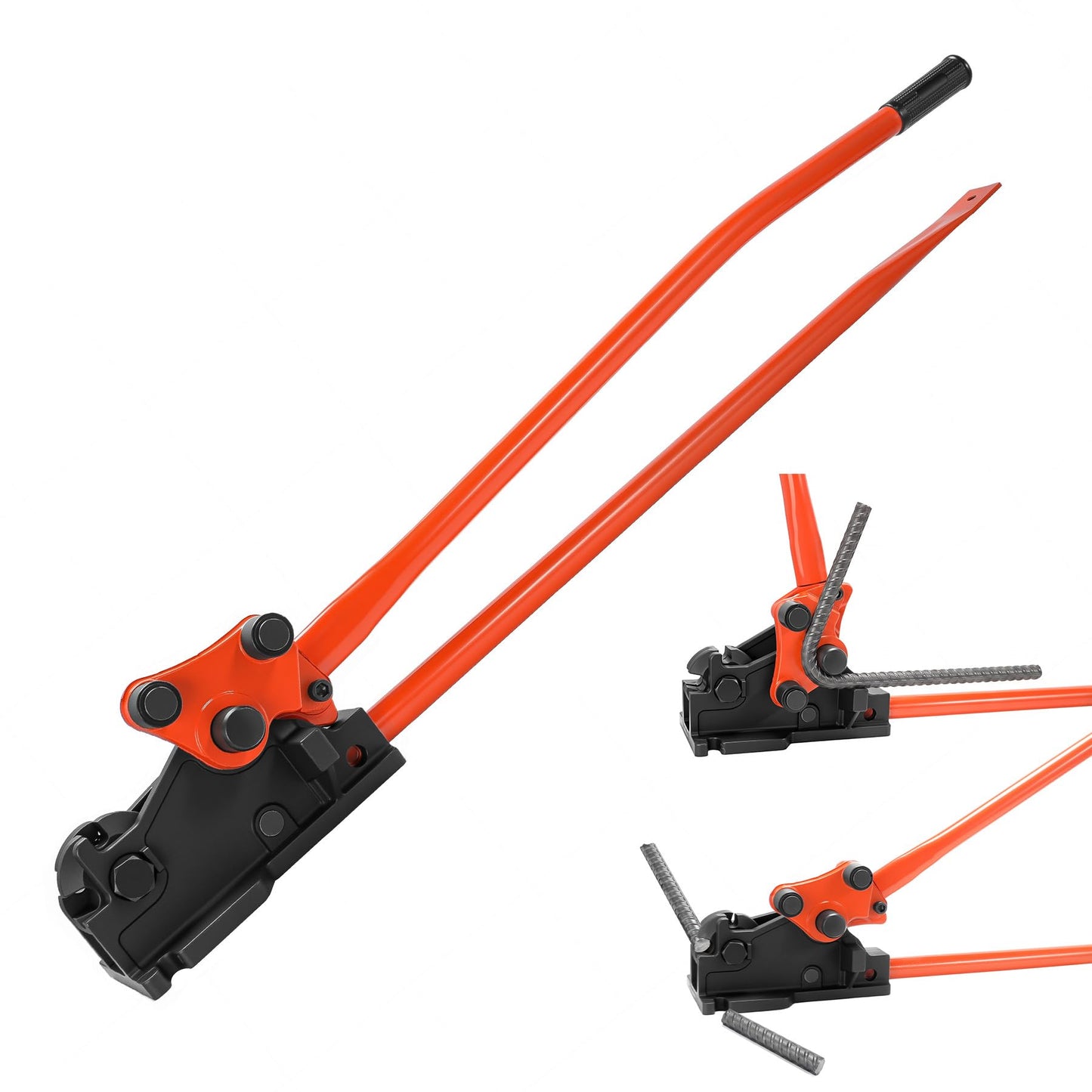 2 in 1 Rebar Bender & Cutter Metal Bending Tool Manual Rod Bender Easy Rebar Cutter & Bender Bending Machine for Rebar up to 5/8"