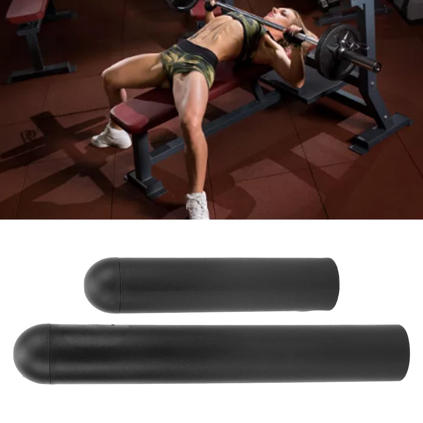 Yuecoom Barbell Bar Adapter Sleeve Convert, Sleeve Olympic Adapter Sleeves, Dumbbell Convert 0.98in to 1.97in Post Sleeve for Weightlifting Bed(230mm)