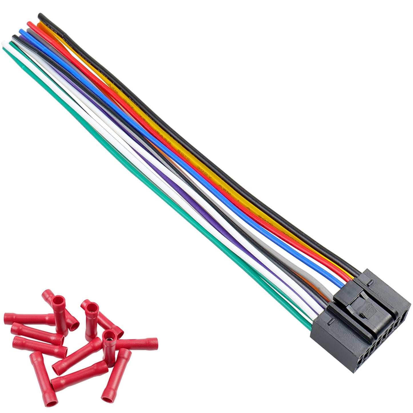 16-Pin Kenwood ISO Stereo Wiring Harness Adapter for Car Radios