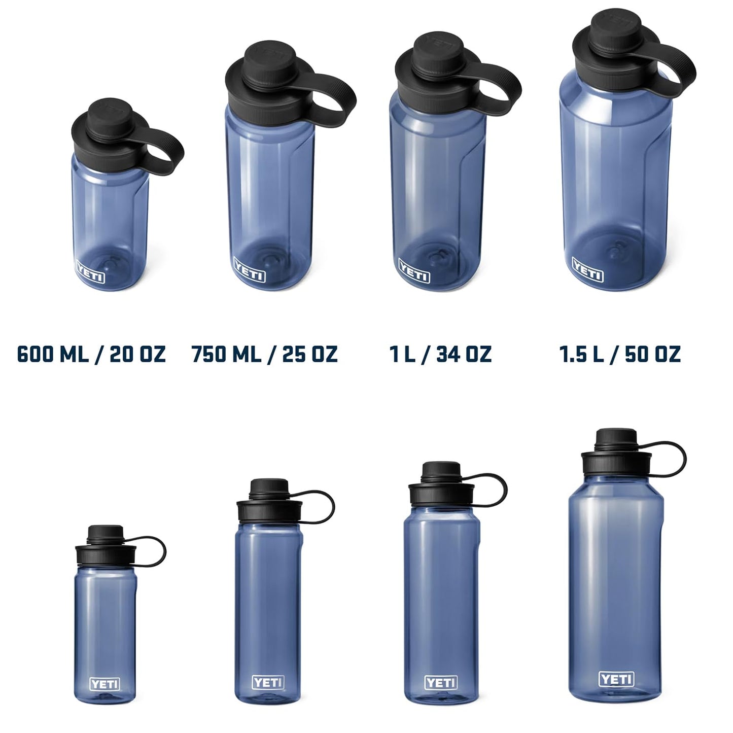 YETI Yonder 1.5L/50 oz Water Bottle with Yonder Tether Cap, Big Wave Blue