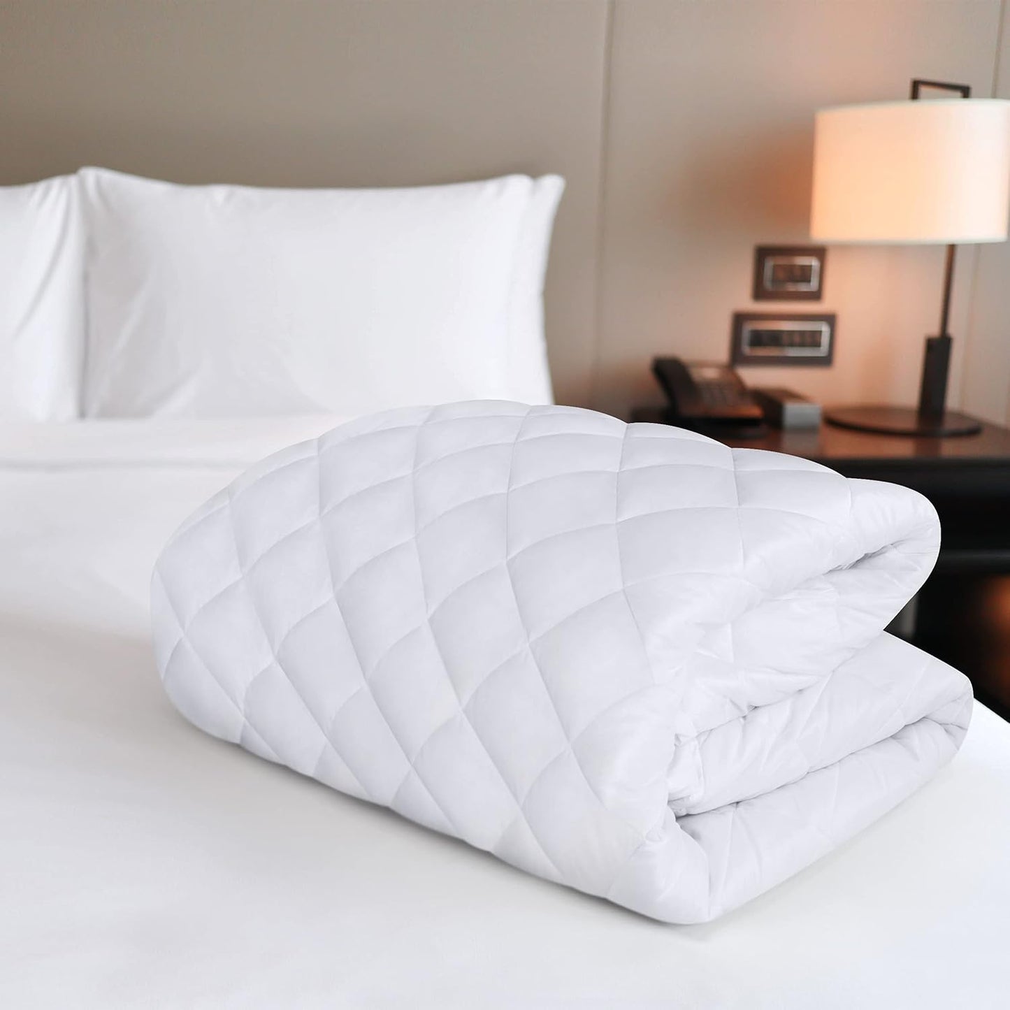 Utopia Bedding Quilted Mattress Pad - Super Queen Size, Deep Pocket Protector, Machine Washable | White