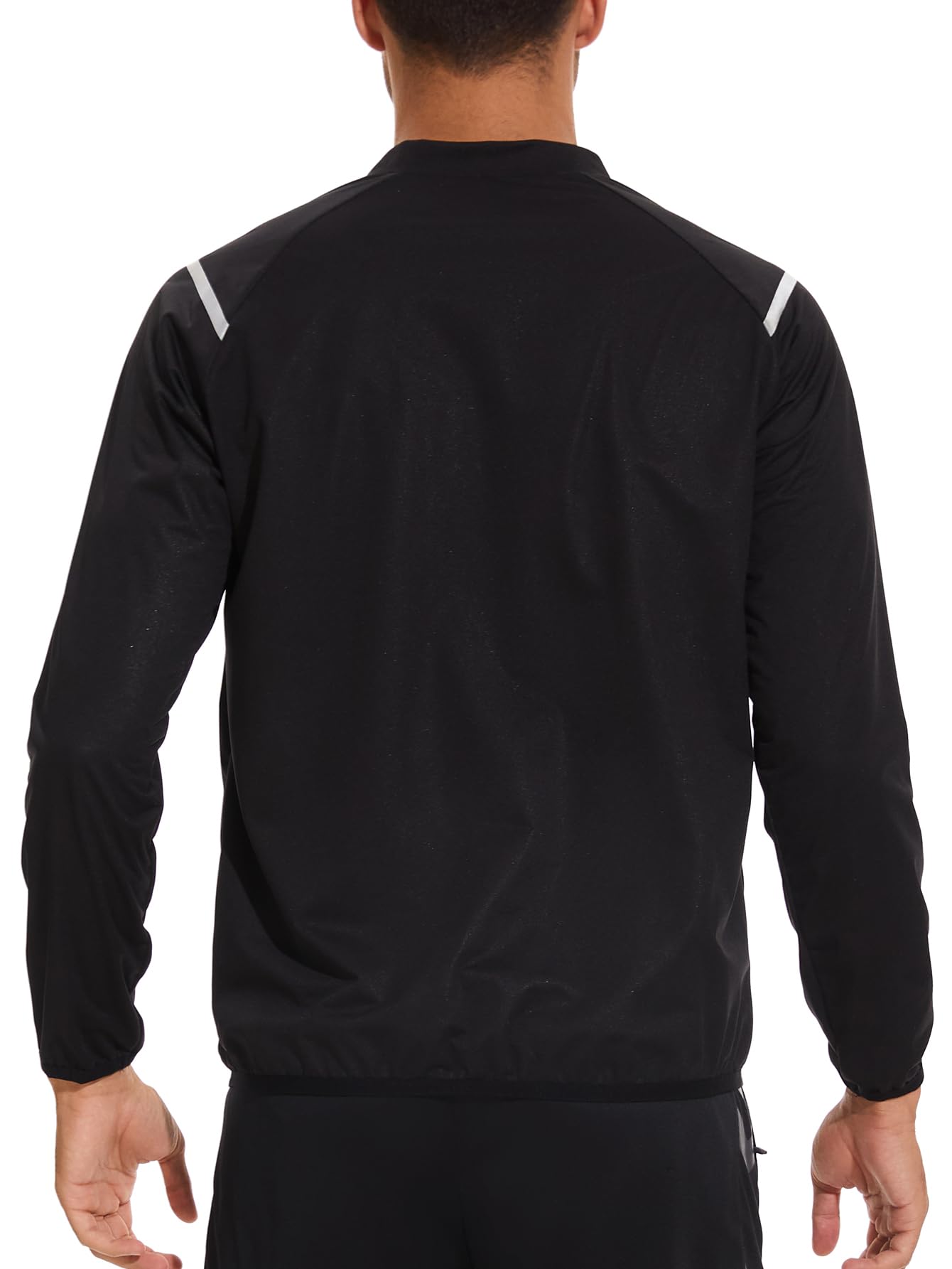 LAZAWG Sauna Suit for Men Long Sleeve Sweat Shirt Zipper Sauna Jacket Top for Gym Workout Exercise