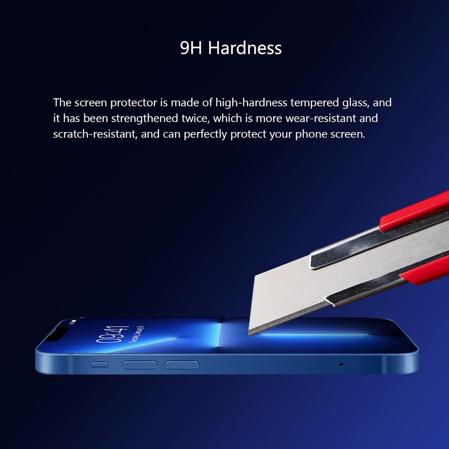 12/12 (6.1") 2 Pack Blue Light Screen Protector for iPhone Pro, HD Anti Blue Light Blocking Tempered Glass Film, Eye