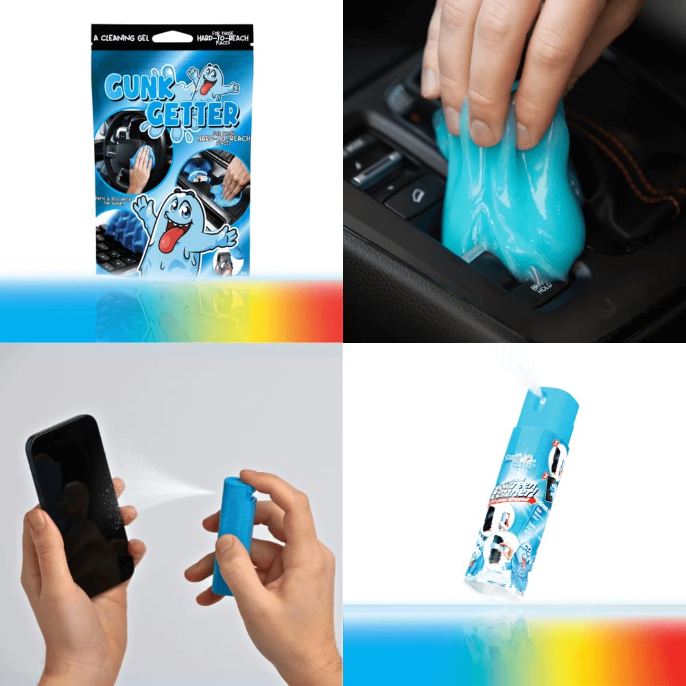 Gunk Getter Home and Kitchen Cleaning Supplies - Multi Purpose Cleaner Kit for Floors,Counters, Bathroom and Glass-Cleaning Household Essentials