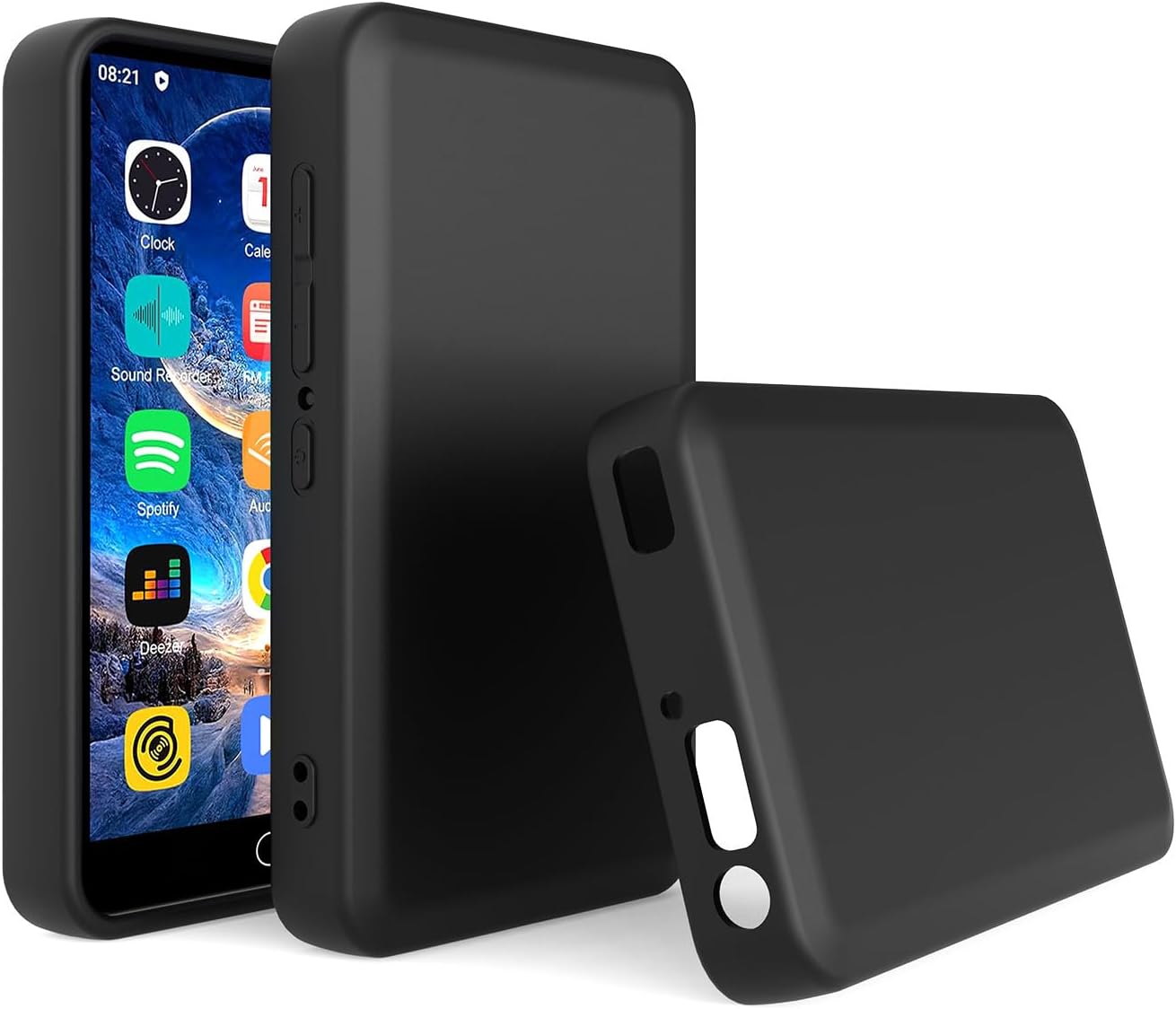 Fotosuncy MP3 M505 4.0 inch, Player Case for ZAQE Slim Fit Soft TPU Matte Cover with Cleaning Cloth Black