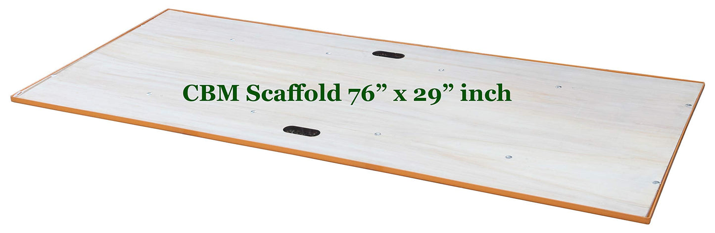 CBM Scaffold MFS Steel Framed Wood Deck 67 Inches x 29 Inches AKA Baker, Utility, Perry (w/o Hatch) Yellow