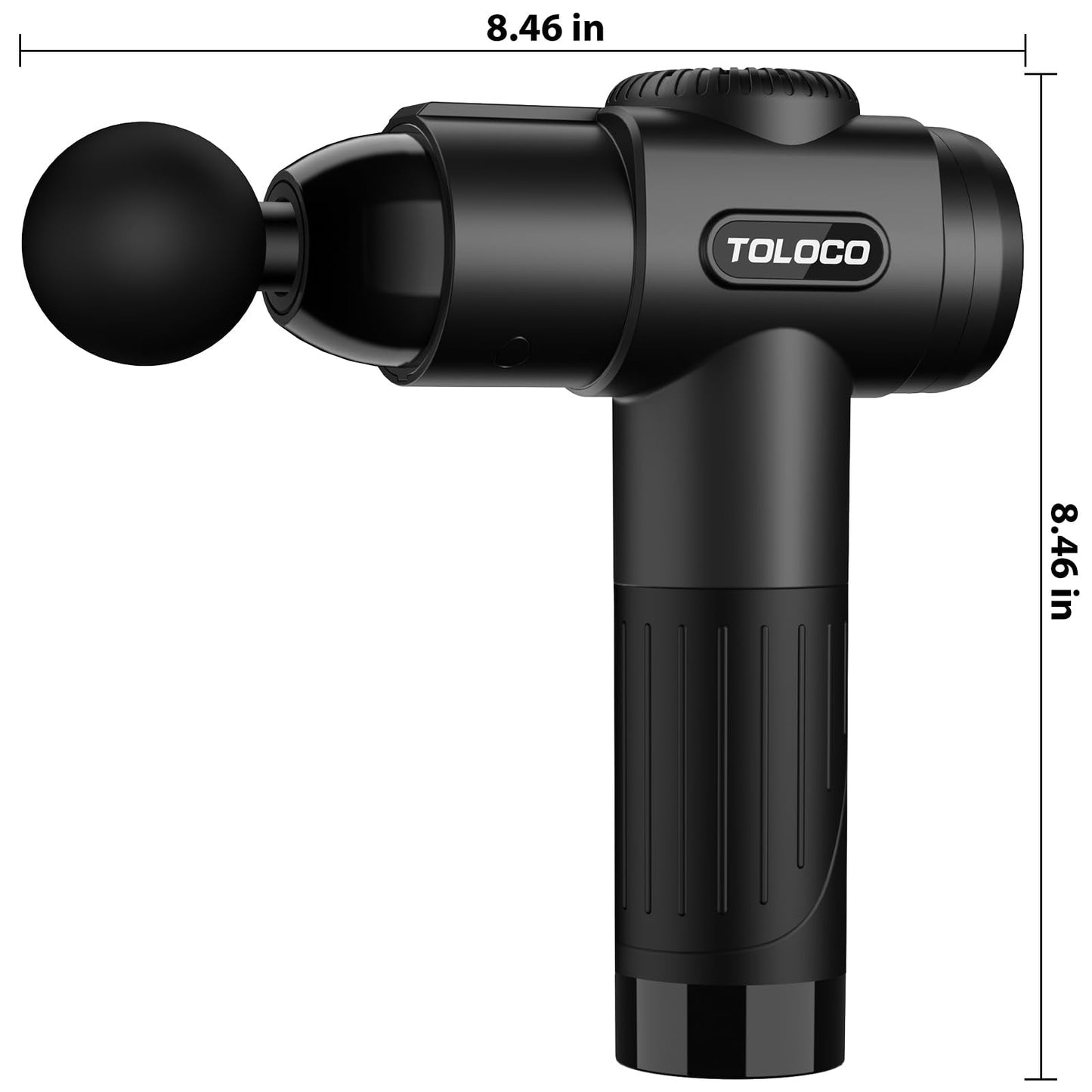 TOLOCO Massage Gun, Deep Tissue Back Massage for Athletes for Pain Relief, Percussion Massager with 10 Massages Heads & Silent Brushless Motor, Mothers Day Gifts, Black