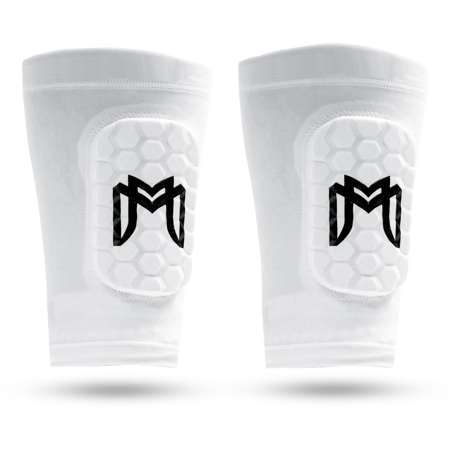 MediCaptain Mini Shin Guards Soccer – Built in Mini Shin Pad Sleeves for Men, Women, Teens – Small Shin Guards - Lightweight, Breathable, Shin Defender Leg Protection (White, Mini (3.9 x 2.4 in))