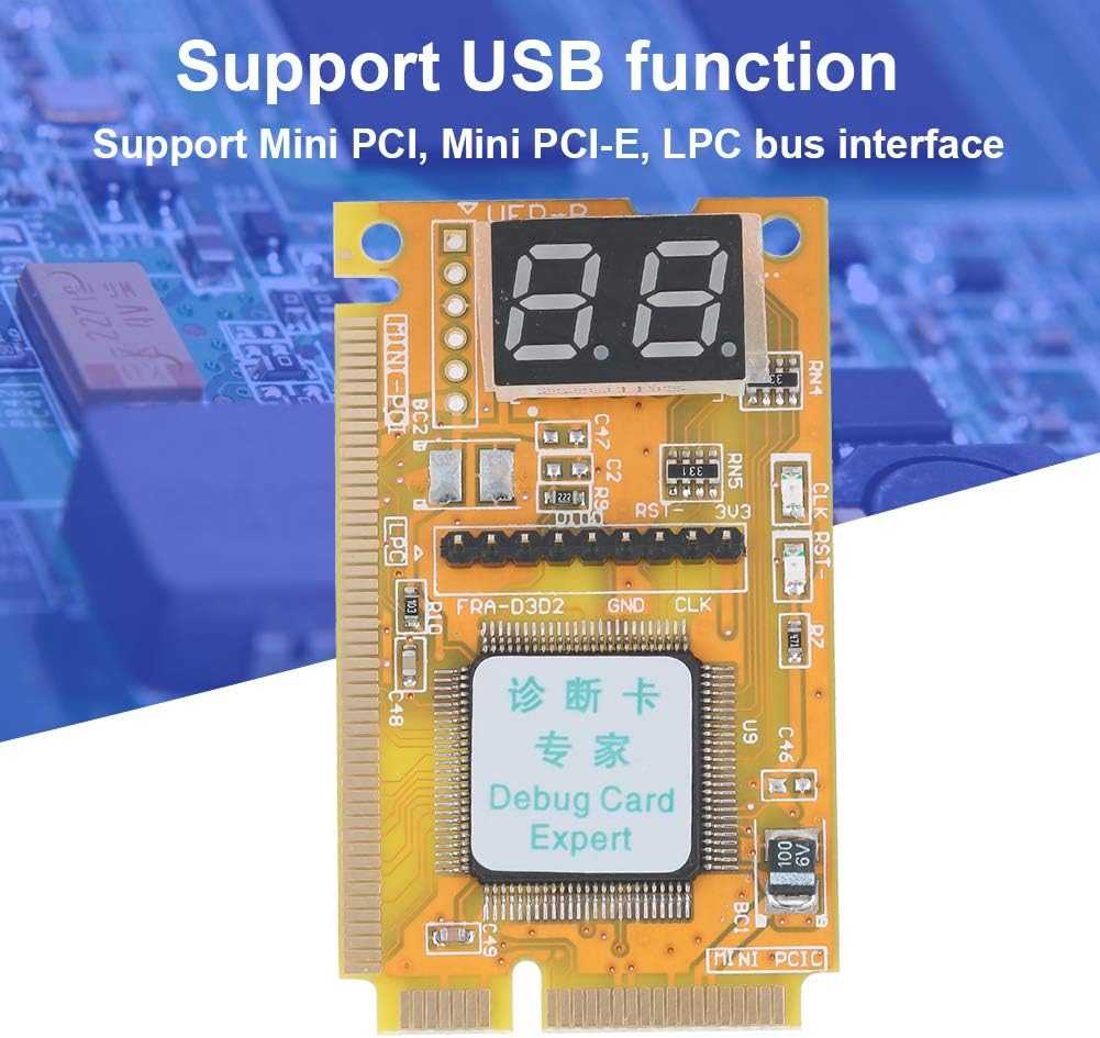 ASHATA 3 1 Debug Card, in Diagnostic Card,Support USB Laptop Supplies,Computer Accessories,Support Mini PCI,Mini