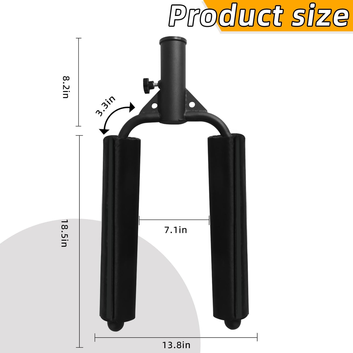 Viking Press Handle Landmine Attachment for 2-Inch Olympic Barbell – T-Bar Row Handle for Strength Training, Build Arms, Shoulders & Back, Home & Gym Equipment