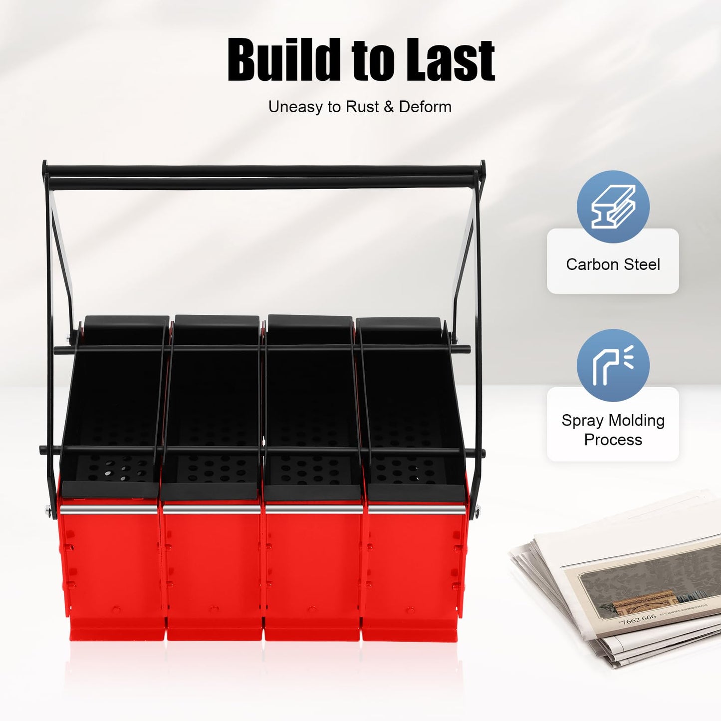 Newspaper Briquette Maker, Paper Press Machine Recycle Newspaper Log Briquette Press Maker Heavy Duty Steel Press Manual Waste Paper Brick briquette Press Machine for Indoor Outdoor Home Heating Fire