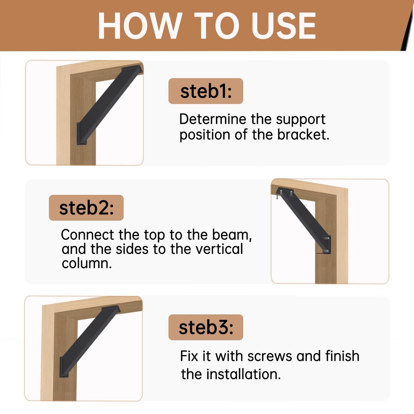 12 Pcs 45 Degree Angle Support Bracket, Pergola Kit Heavy Duty Connectors for 4 "x 4" (Actual: 3.15''x3.15'') , for Wooden Structures Such as gazebos, Tree Houses, Cabins, and Patio Kits.