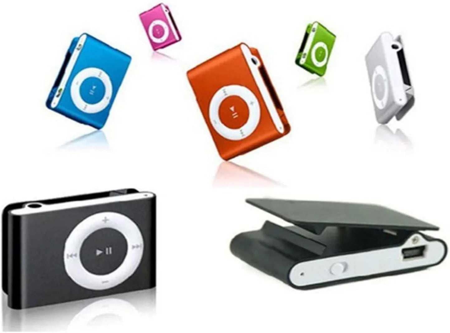 JINPIAOPIAO MP3 Clip On Player with Expandable Memory Slot High Fidelities Sound Builtin Battery for Music On The Go
