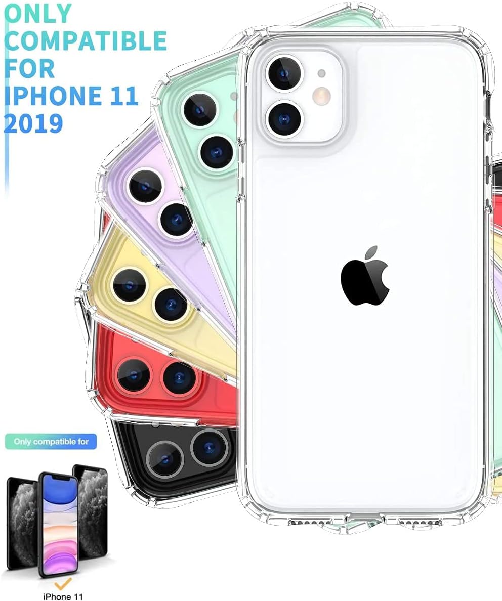 11 [2 15Ft. 6.1 Inch- Compatible with iPhone Case [Airbag Series] with x Tempered Glass Screen Protector] [Military