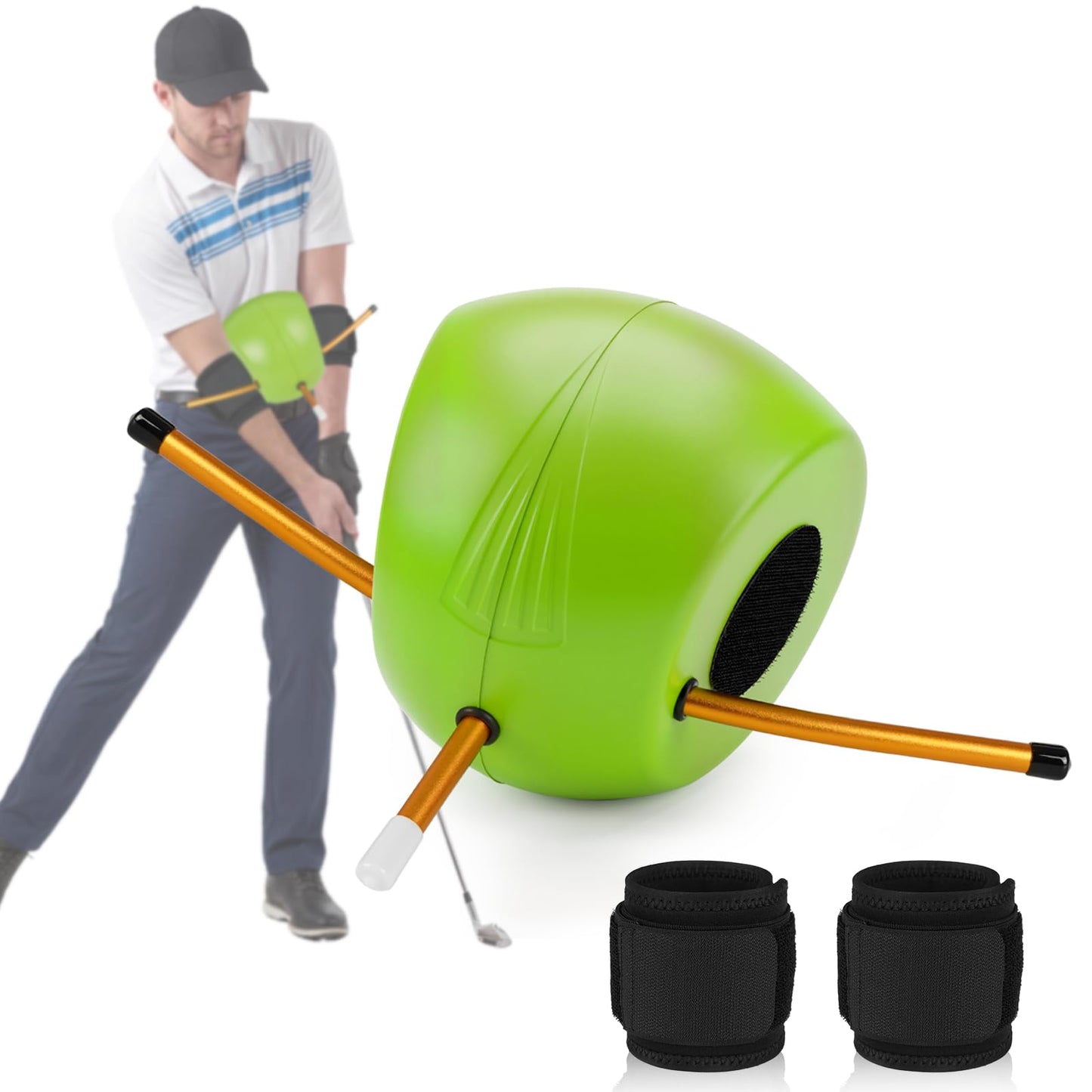MJDYTYT The Connector Golf Training Aid,Golf Trainer Aid for Posture Correction Practice, Golf Swing Aid Helps Train Proper Swing Mechanics & Arm Structure, Gift for Beginners Men Women