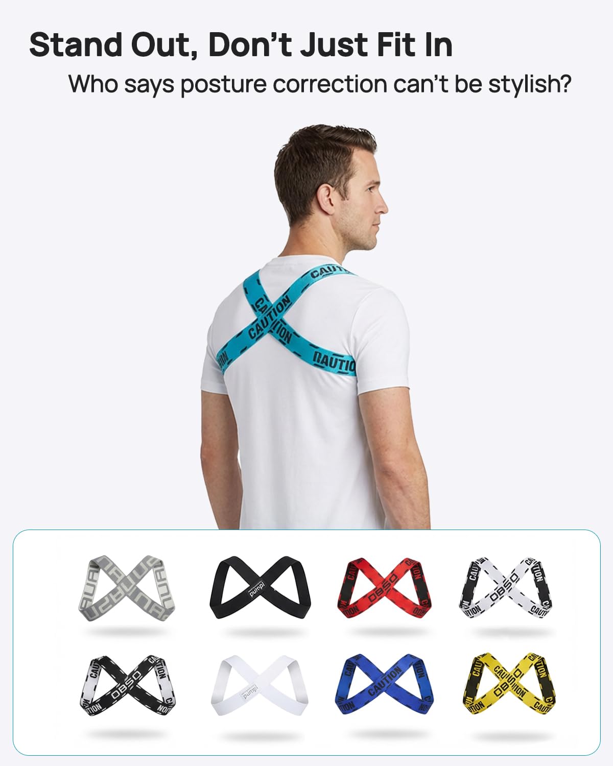 RNEMP® 1/8" Ultra-Slim Invisible Posture Corrector For Men, High-Airflow Breathable Fabric Upper Back Brace Posture Corrector Under Shirt For Gen Z Professionals,Business Meetings & Date Night