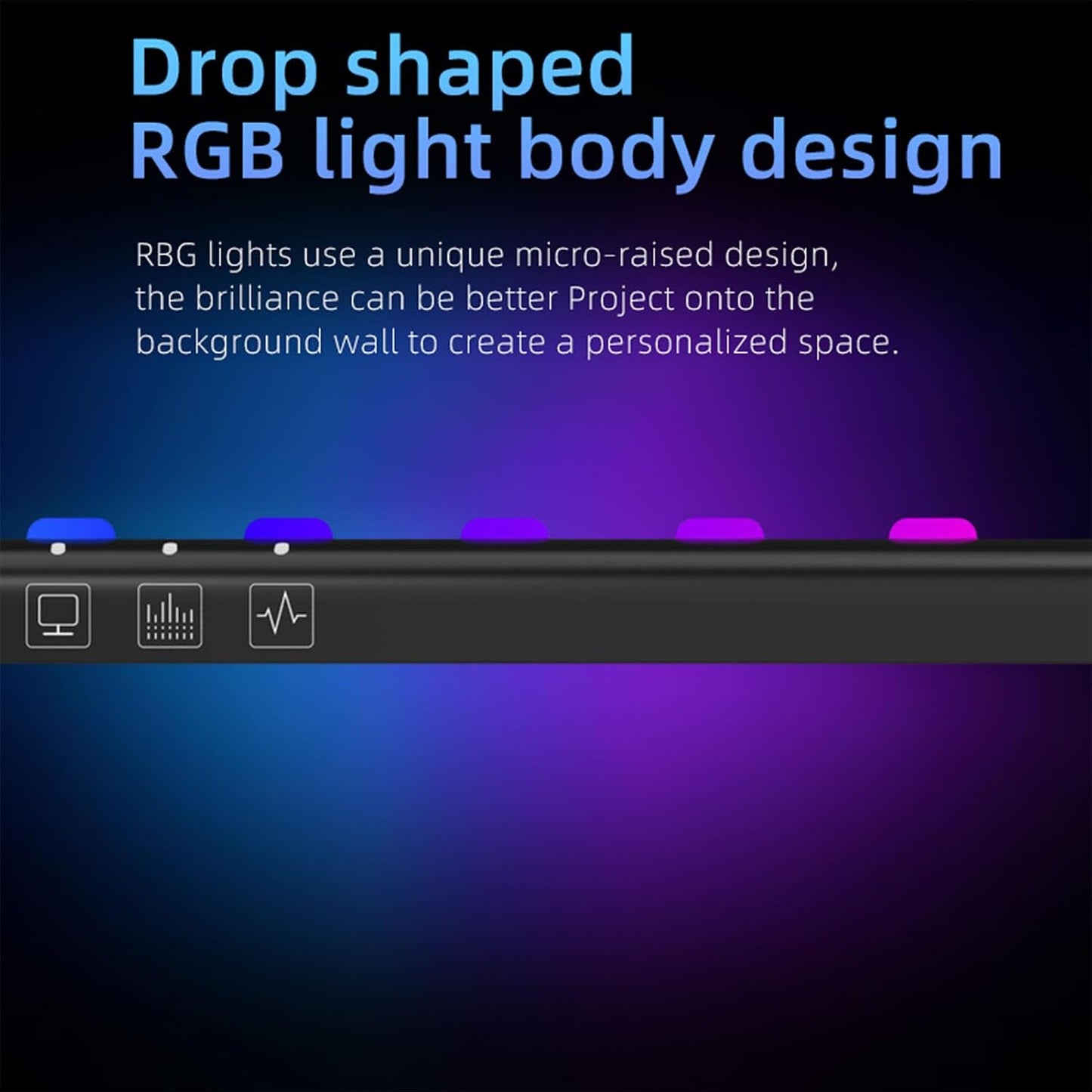3 (3200k, 4500k, 6900k), Dimmable Diyeeni Curved Monitor Light Bar with Touch Control, Color Temperatures RGB, Timing