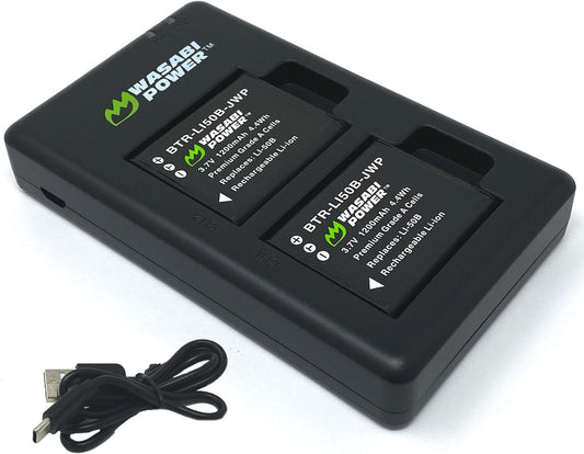 (2-Pack) D-LI92 I-10, RZ10, RZ18, WG-1, WG-1 WG-2, WG-2 WG-3, WG-3 WG-4, WG-4 WG-10, X70, WG-90 Wasabi Power Battery