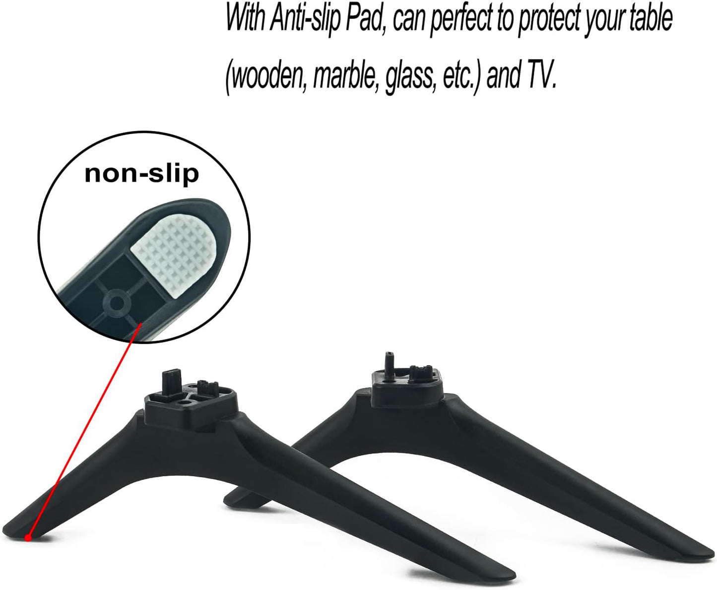 Beyution Hisense TV Stand Legs - Replacement with Anti-Slip Pad