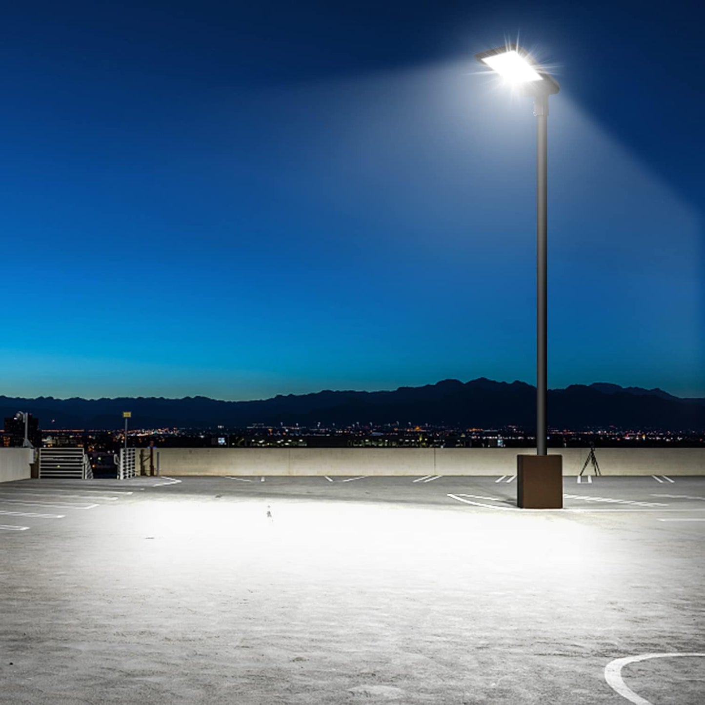 BIRITALO 300W LED Parking Lot Light Outdoor 45000LM Bright Dusk to Dawn FloodLights for Street 5500K 100-277V Commercial Security IP65 Waterproof Exterior Lighting Yard Driveway Garage Park 3 Pack