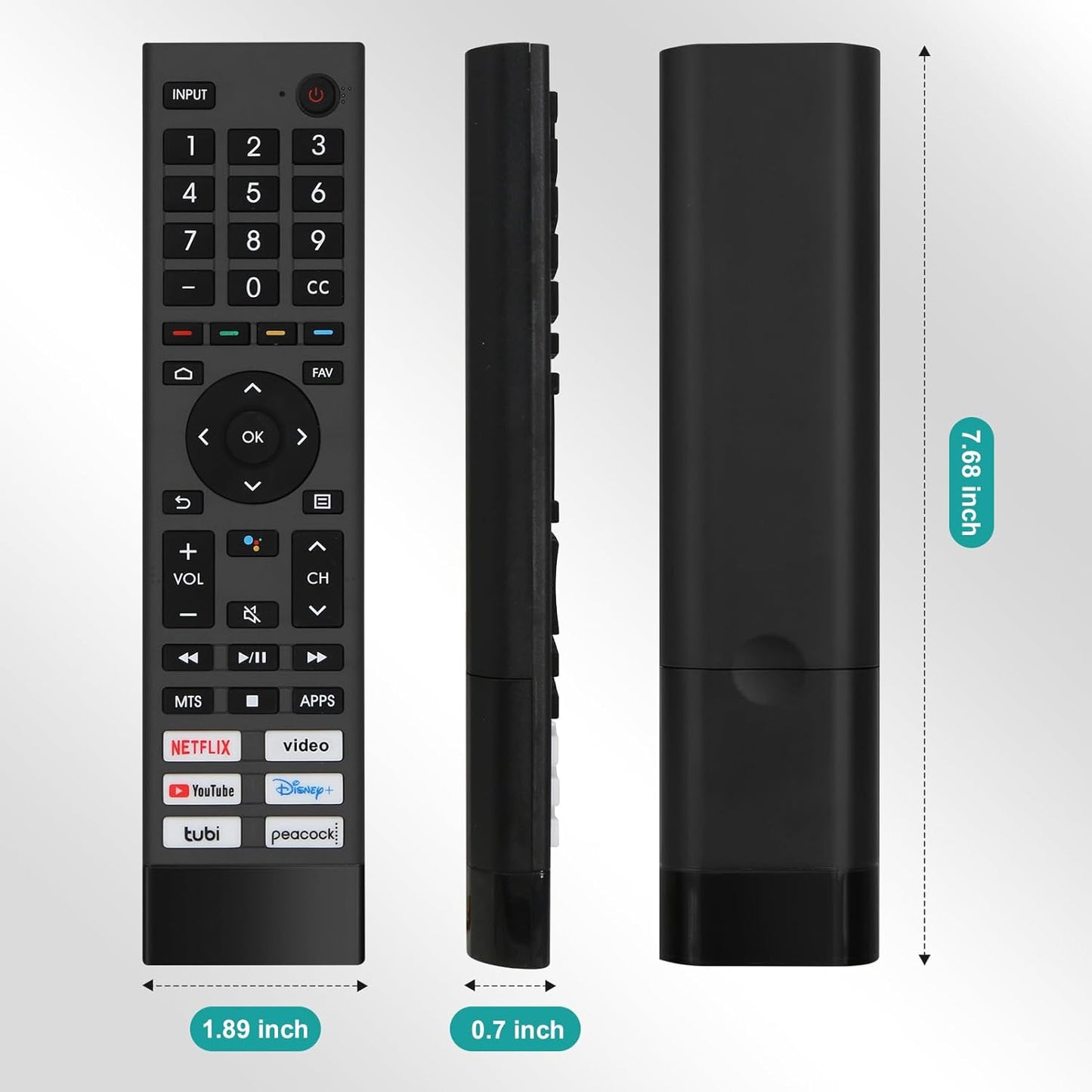 Tsinghcw for Hisense Tv Remote Replacement,Universal Remote Control for Hisense Android Smart TVNo Voice, No Pairing