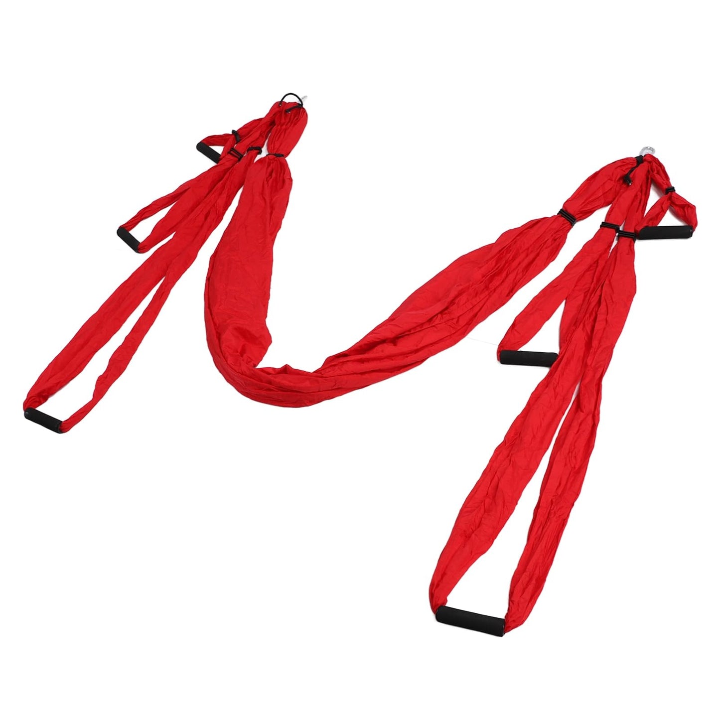 Aerial Yoga Swing Set Adjustable Increase Flexibility Yoga Hammock Yoga Inversion Tool Anti Yoga Sling Suspension Flying Trapeze for Physical Exercise (Red)