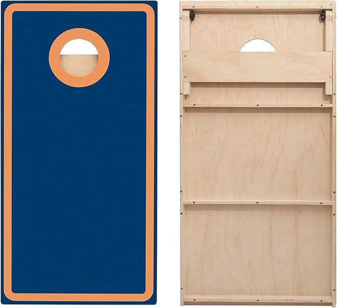 Cornhole Board Set - No Bounce,Regulation Size 4x2 ft,Made of 1/2" Pine Plywood,UV Printing Includes 8 Bean Bags and 2 Cornhole Boards,Perfect for Outdoor Games and Gatherings