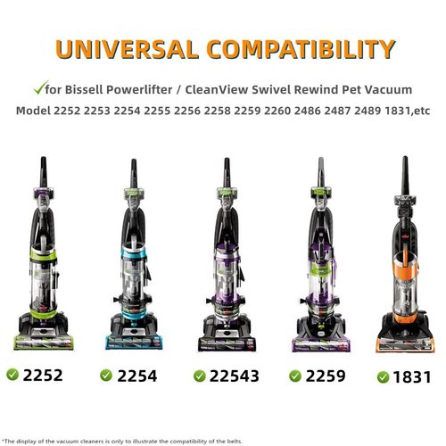 JEDELEOS Replacement Hose for BISSELL 2252 2253 2254 22543 2255 2256 2258 2259 2260 2316 2486 2487 2489 1831 Powerlifter and CleanView Swivel Rewind Pet Vacuum Cleaner, Replace Part 203-8049