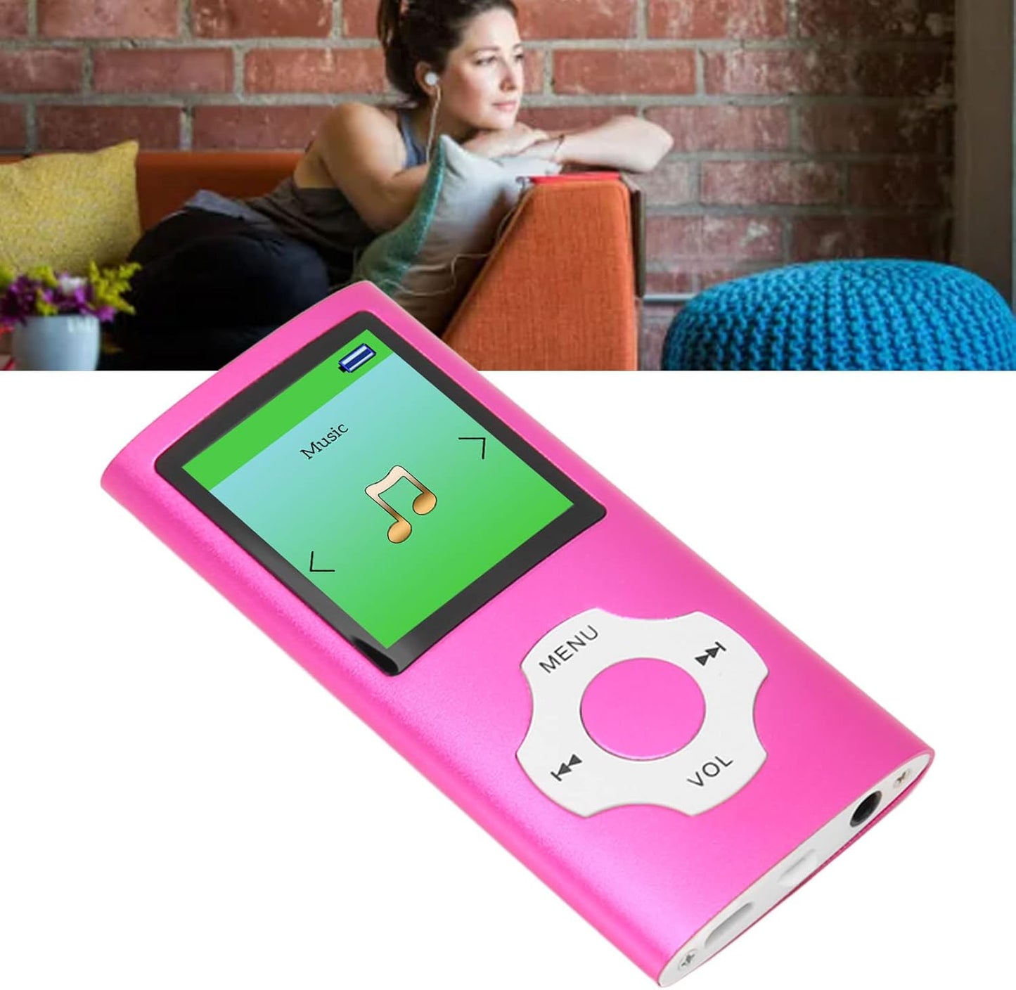 Jectse MP3 MP3 MP3 Player, Kids Player Portable Audio Music Player with FM Radio, Voice Recorder, E Book, HiFi Lossless