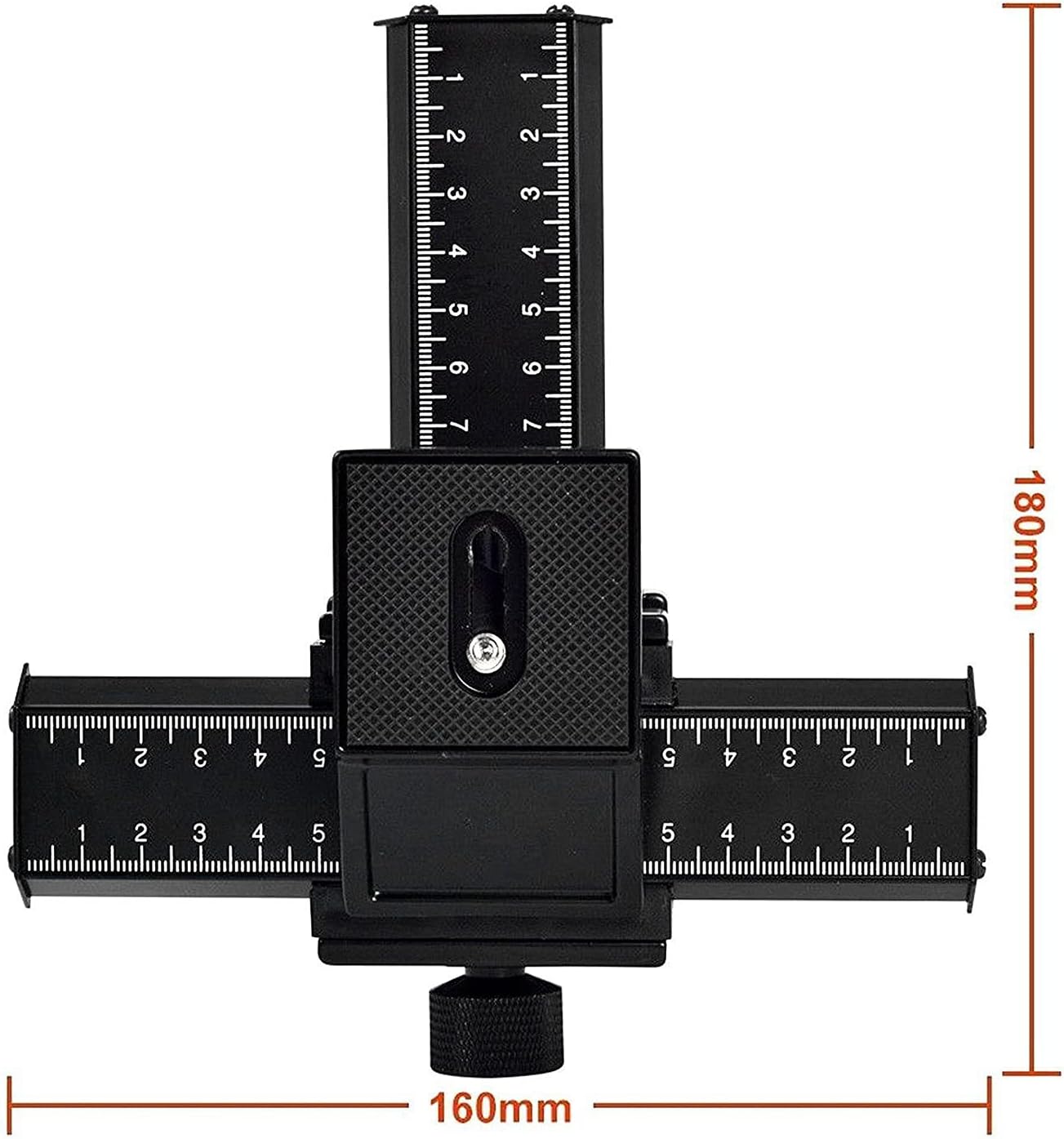 VEETALEE 4-Way 1/4" Aluminum Macro Focusing Rail Slider with Quick Release Plate, Screw Hole for Close-Up Shooting