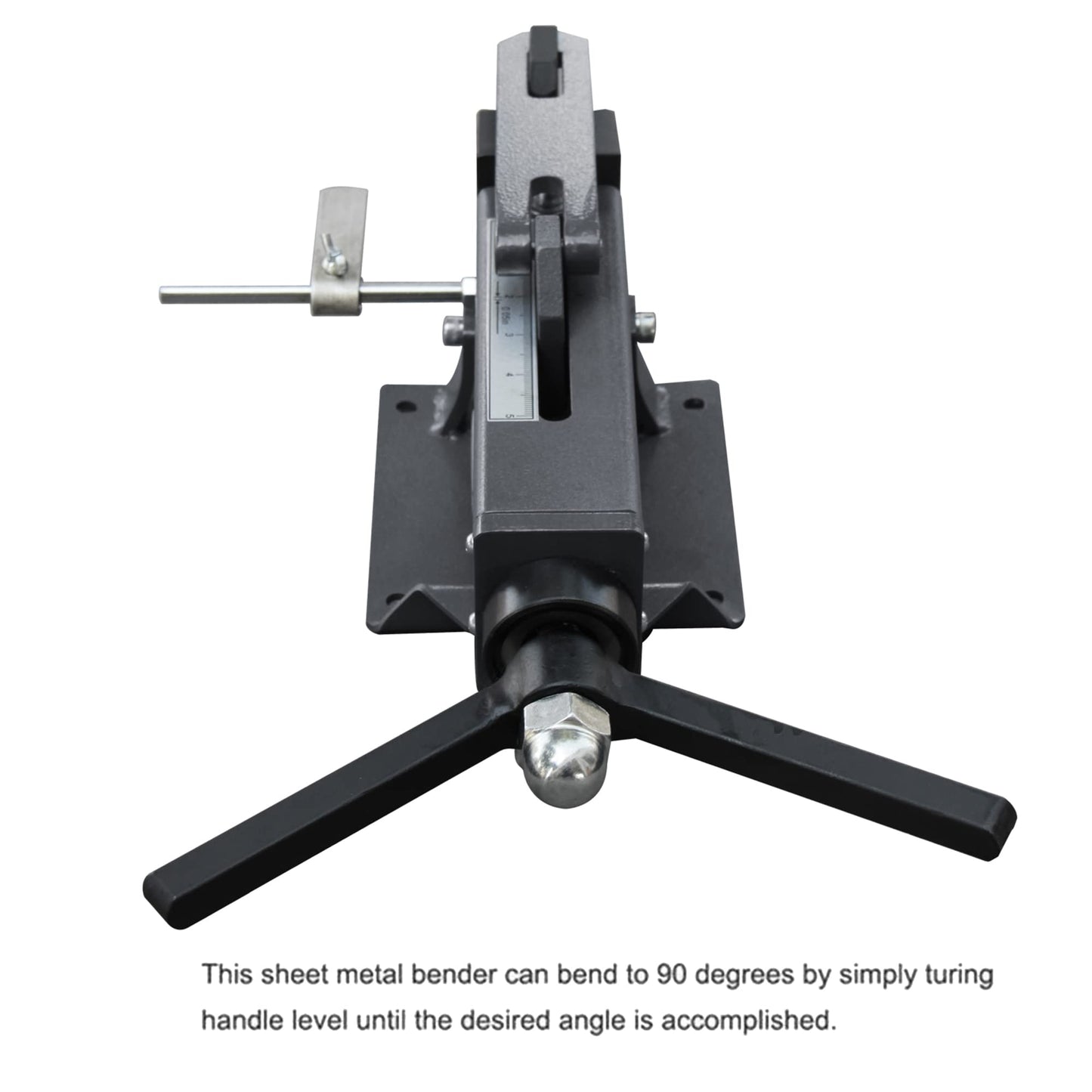 KAKA INDUSTRIAL Manual Steel Bending Brake, 4-Inch Capacity 2.5-Ton Press, 90-Degree Bender FB-4 for 3/16" Steel and 3/8" Aluminum, Bench-Top Mountable