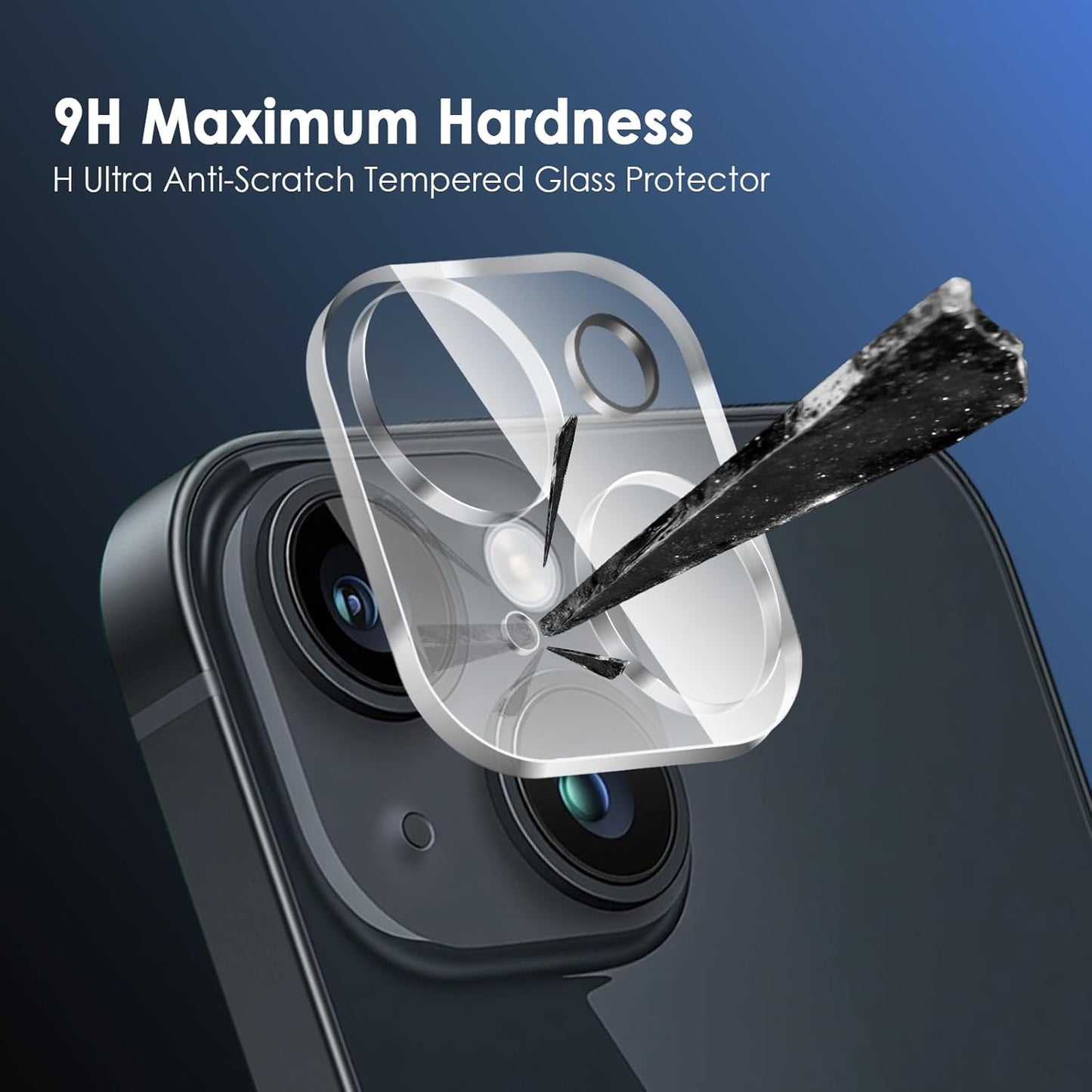 14/14 9H FanTEK Camera Lens Protector for iPhone Plus, Tempered Glass Camera Screen Cover, Ultra HD Clear Acrylic Full