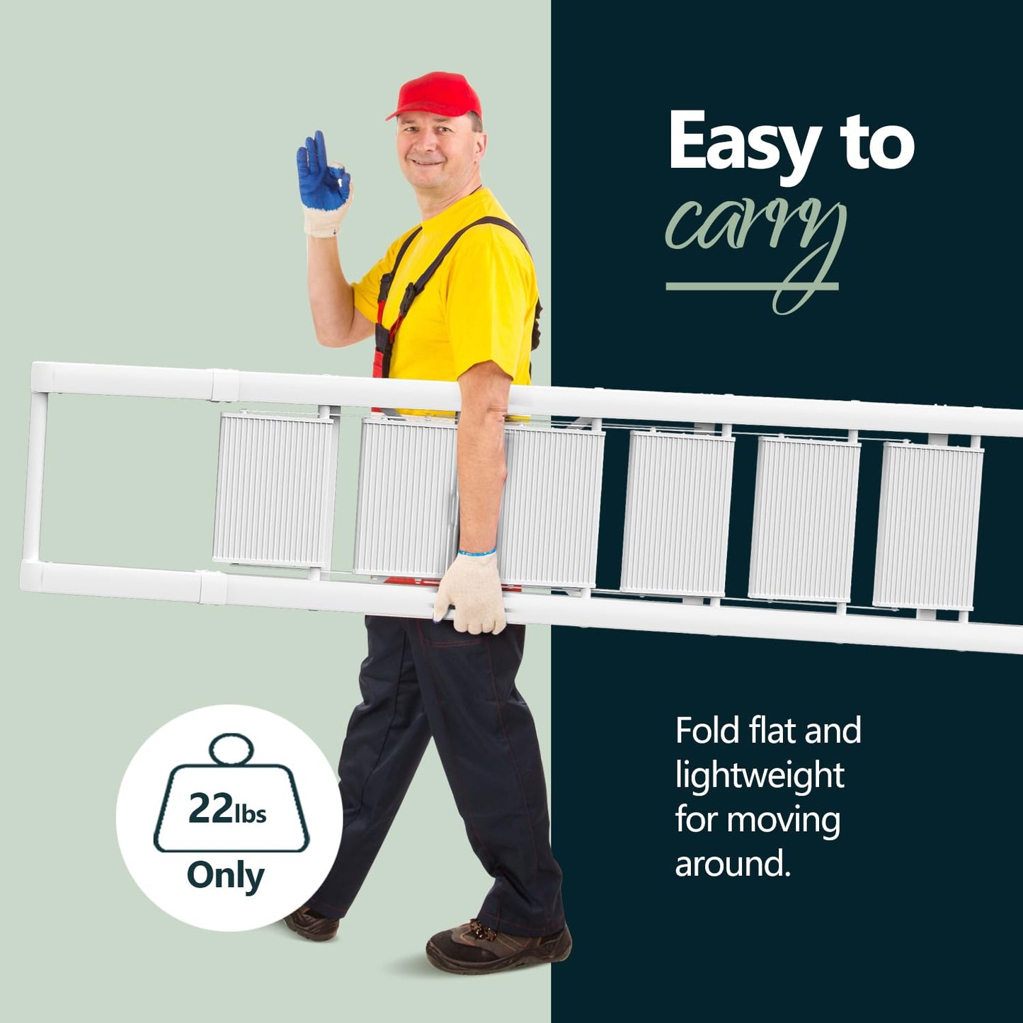 WOA WOA 6 Step Ladder, Lightweight Folding ladders with Wide Pedals, Slim Stepladder for Narrow Spaces, Tall Ladder for High Ceilings with Handrails, Kitchen Aluminum Ladder 300lbs - White
