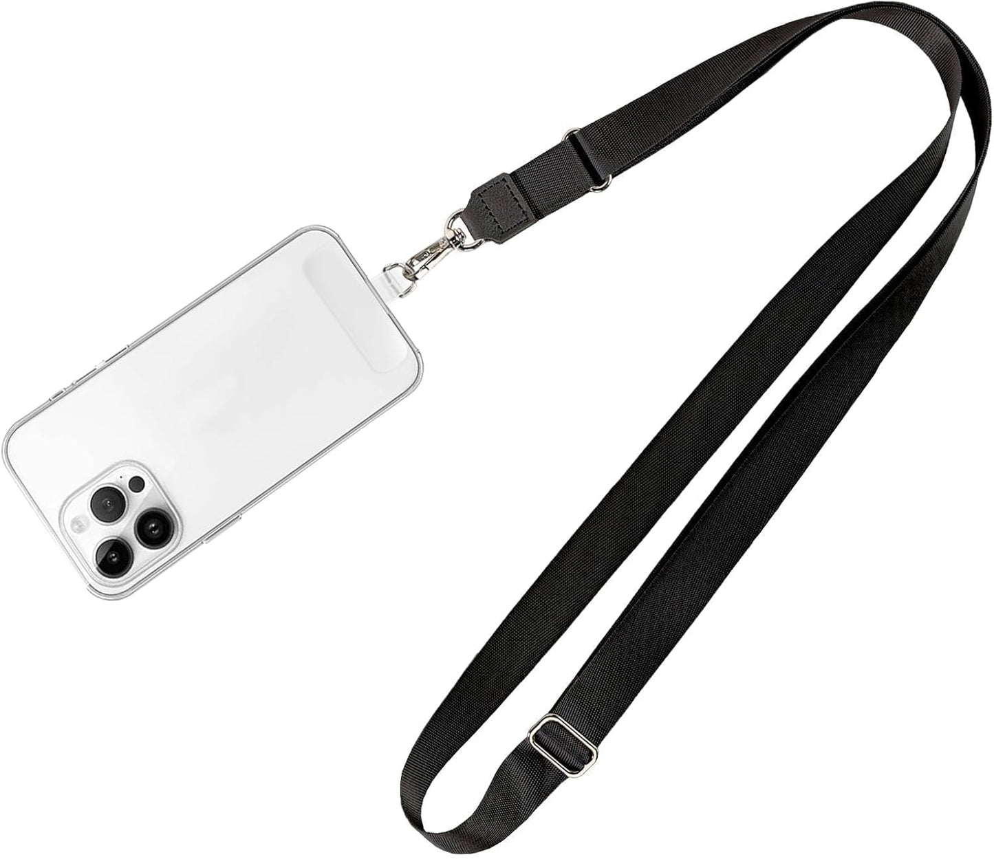 1 4 Pack 21.65 inch 1 MOLOPPO Phone Lanyard - to with Adjustable Neck Strap Phone Strap, Clear Phone Clip Phone Thether