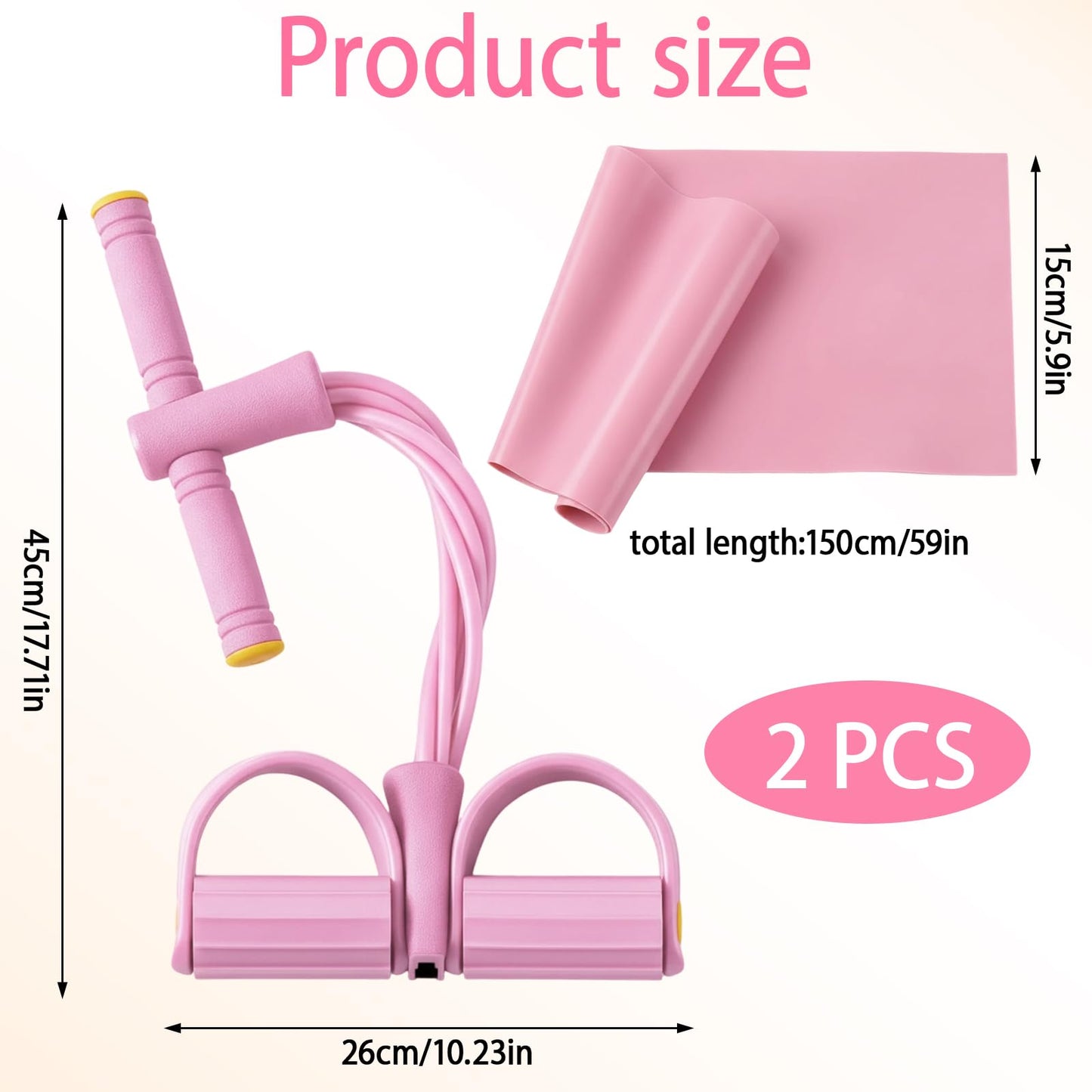Pedal Resistance Band, Multifunction Pull Up Assistance Bands, 6 Tube Foot Pedal and Handles for Full Body Strength Training, Space-Saving Exercise Solution Home Workout Equipment