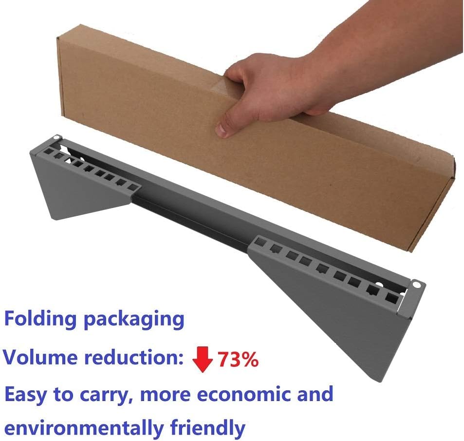 Mofangtech 3U 19" (1) JINGCHENGMEI Vertical Wall Mount Patch Panel Bracket -Steel Networking Euipment Rack for Network