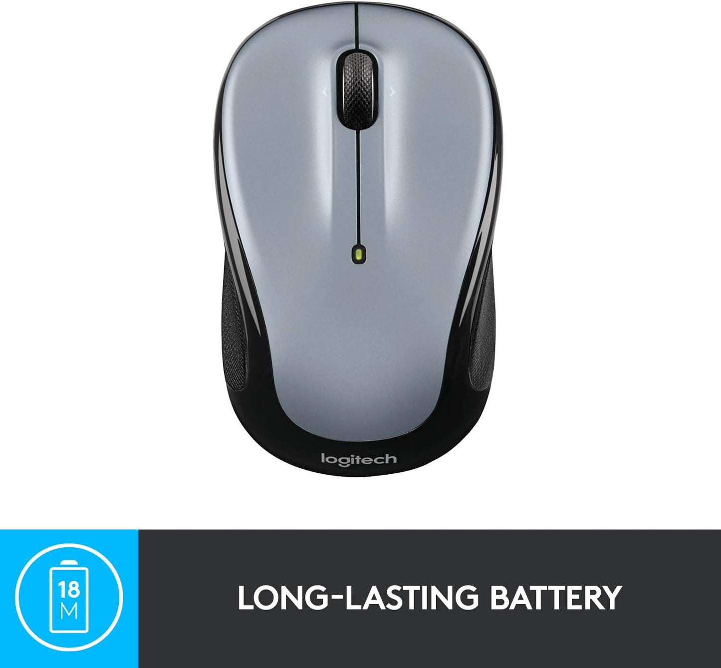 Logitech M325 Wireless Mouse with Designed-For-Web Scrolling - Light Silver