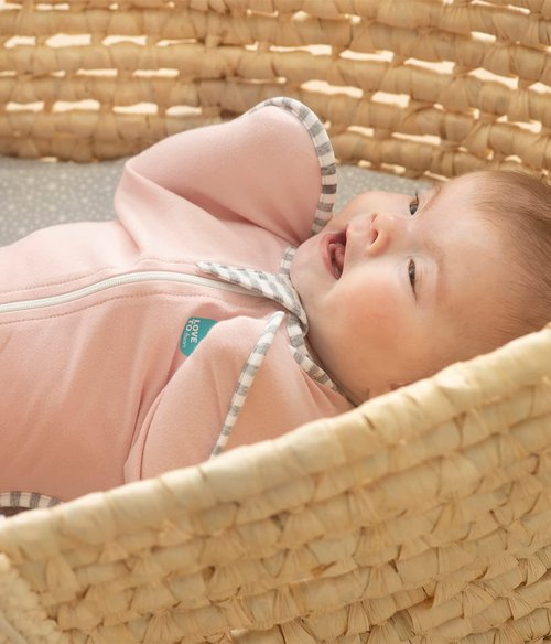 Love To Dream Swaddle UP Sleep Sack - Self-Soothing Design for Better Sleep | 1.0 TOG, Small (8-13 lbs), Dusty Pink