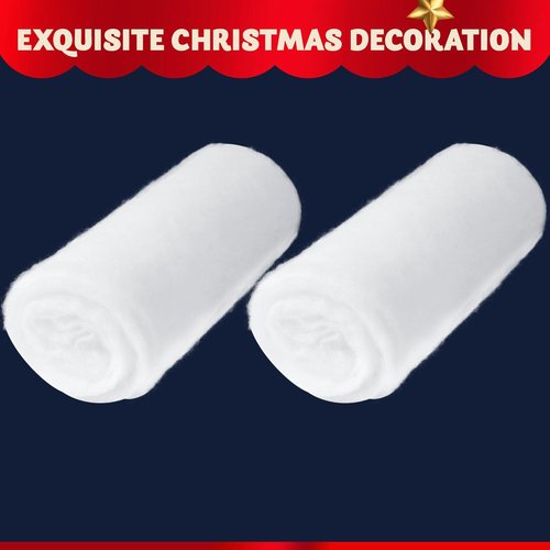 JOYIN Christmas Snow Blanket Roll - Thick Soft Fake Snow Cover for Holiday Decor | 15In x 10Ft, 2PCS