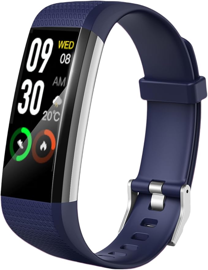 Fitness Tracker with Heart Rate Monitor, Activity Tracker Pedometer with Calorie Counter, Sleep Monitor, Smart Watch with IP68 Waterproof Sports Bracelet for Women Men