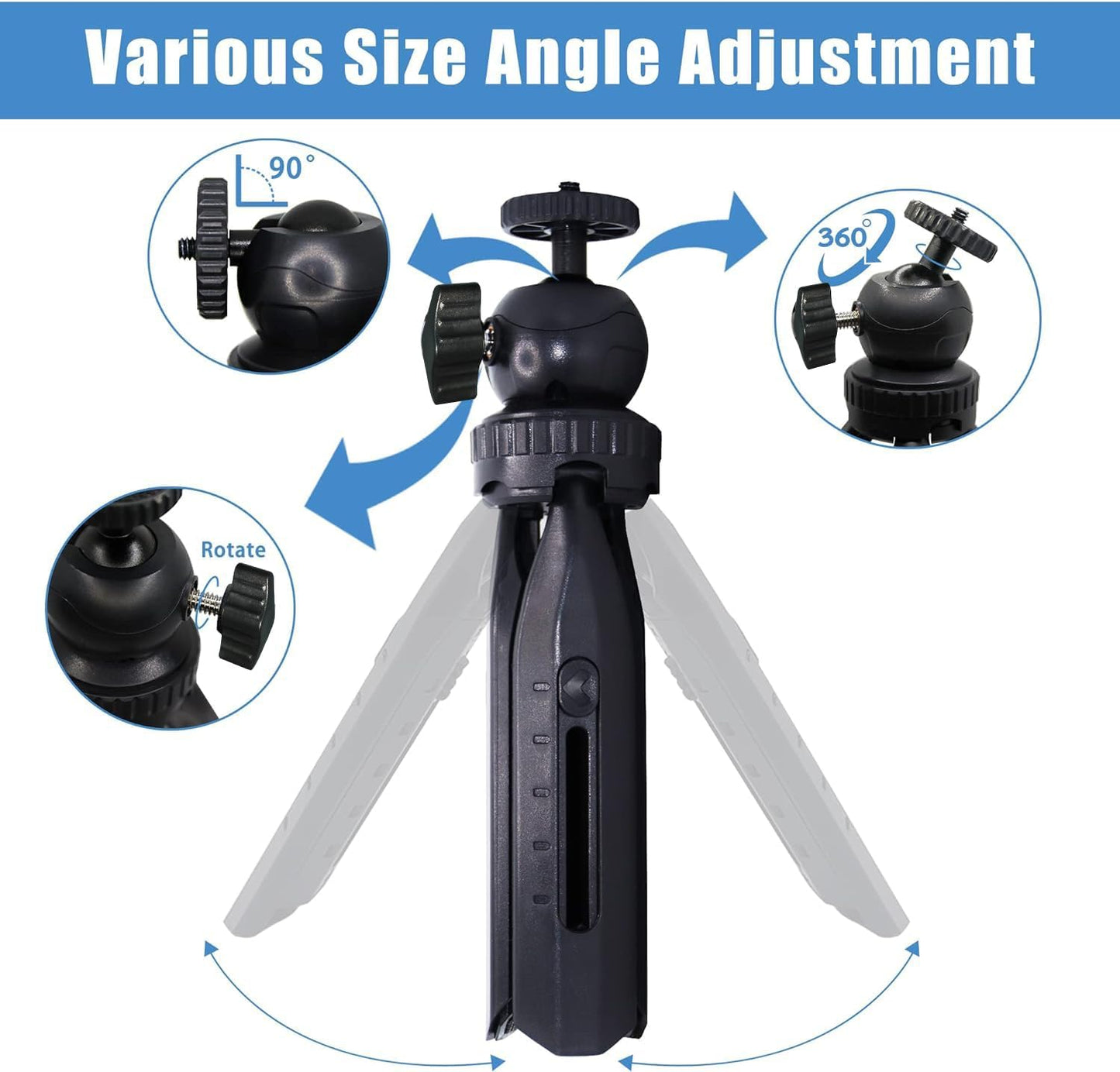 2-Be-Best Mini Projector Stand, Tripod Mount Compatible With DR.J, DBPOWER, Anker, PVO, Artlii, LoongSon, AuKing