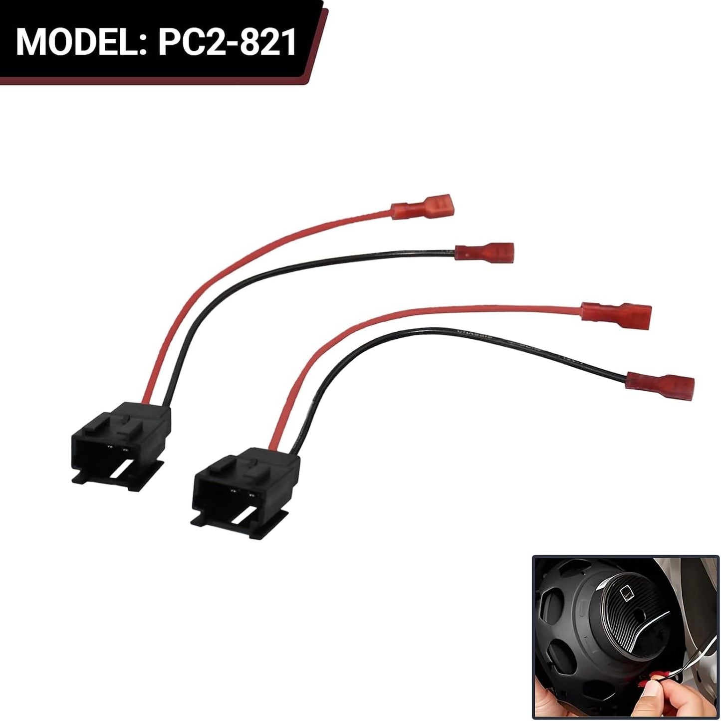 YYTQP 4 PC2-821 C2 1999-2015 PCS Door Speaker Wiring Harness, Audio Speaker Wire Cable Compatible with Peugeot Citroen