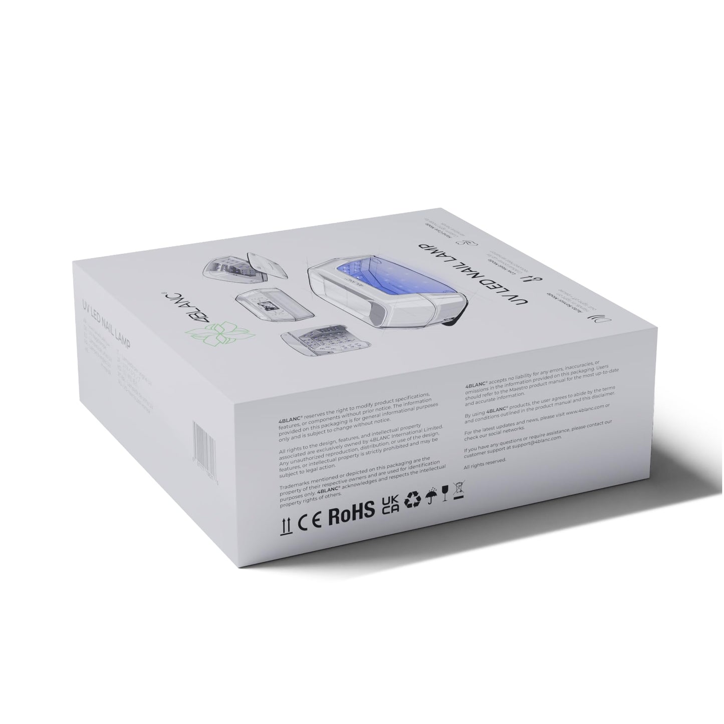 4BLANC® Professional Smart Corded UV LED Nail Curing Lamp with Sensor and Hand-Care Mode for Manicure and Pedicure