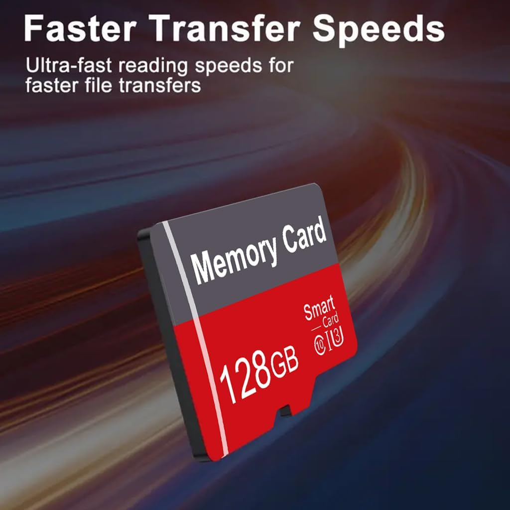 Yicunxin 2 Pack 128GB C10 A1 (128, Memory Card with Adapter, High Speed TF Card, UHS-I Memory TF Card for Tablet/Mobile