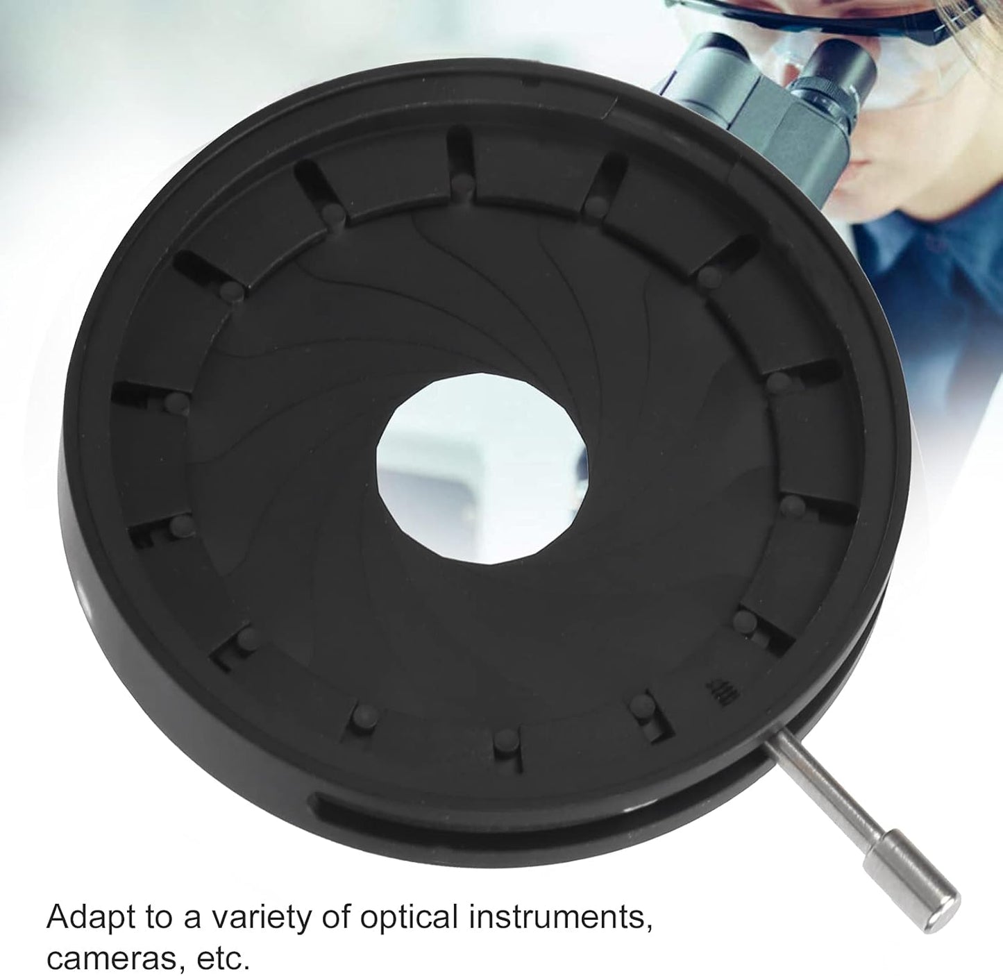 XZXCVN 1.5-34mm Adjustable Aperture Diaphragm Module, Aluminum Alloy, Inner Hole - Precise Light Control, Durable