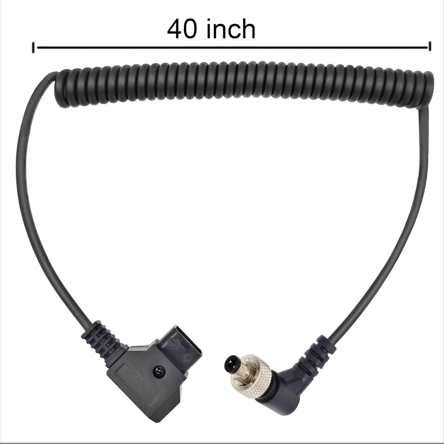 LSYRIA 5.5 2.1mm PIX-E7 PIX-E5 7 400s, 40inch D-Tap to Locking DC Monitor Power Cable, Right Angle Cable Suitable